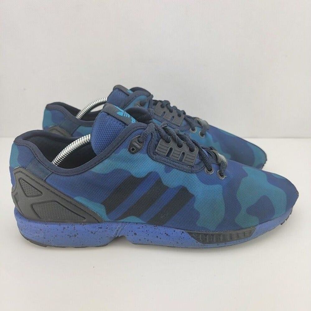 ADIDAS Mens Size 10 Blue Camo ZX FLUX DECON Sneakers M19684 - Picture 5 of 9